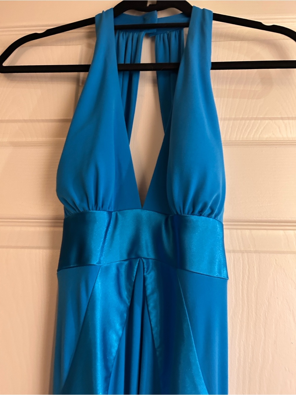 Electric Blue Halter Maxi Dress
